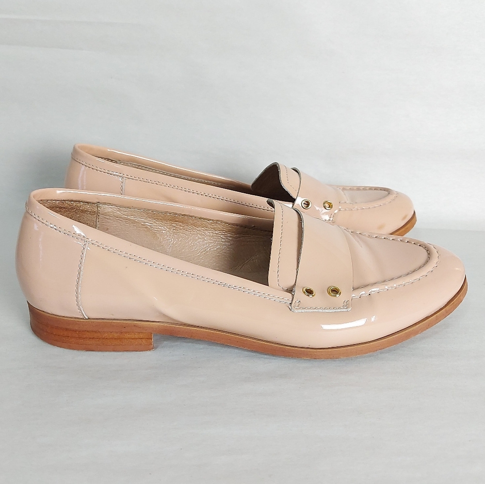 Minelli Women Loafers Size 38 EU Nude LeatherCasual Flats Comfort Low Heel Shoes - Picture 3 of 10